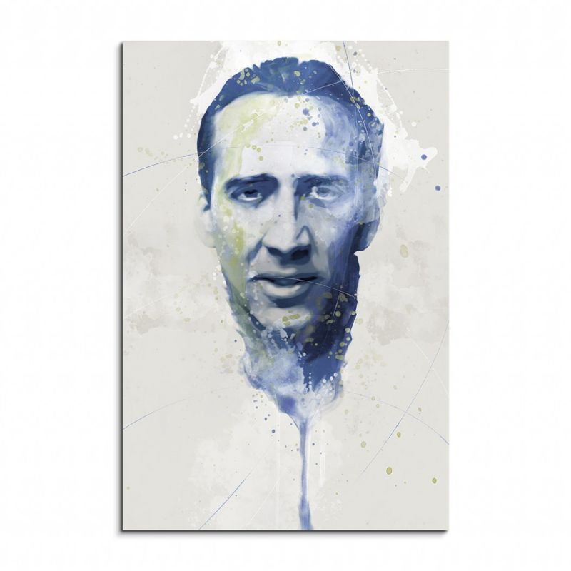 Nicolas Cage Aqua 90x60cm Wandbild Aquarell Art