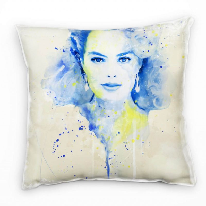 Margot Robbie III Deko Kissen Bezug 40x40cm für Couch Sofa Lounge Zierkissen