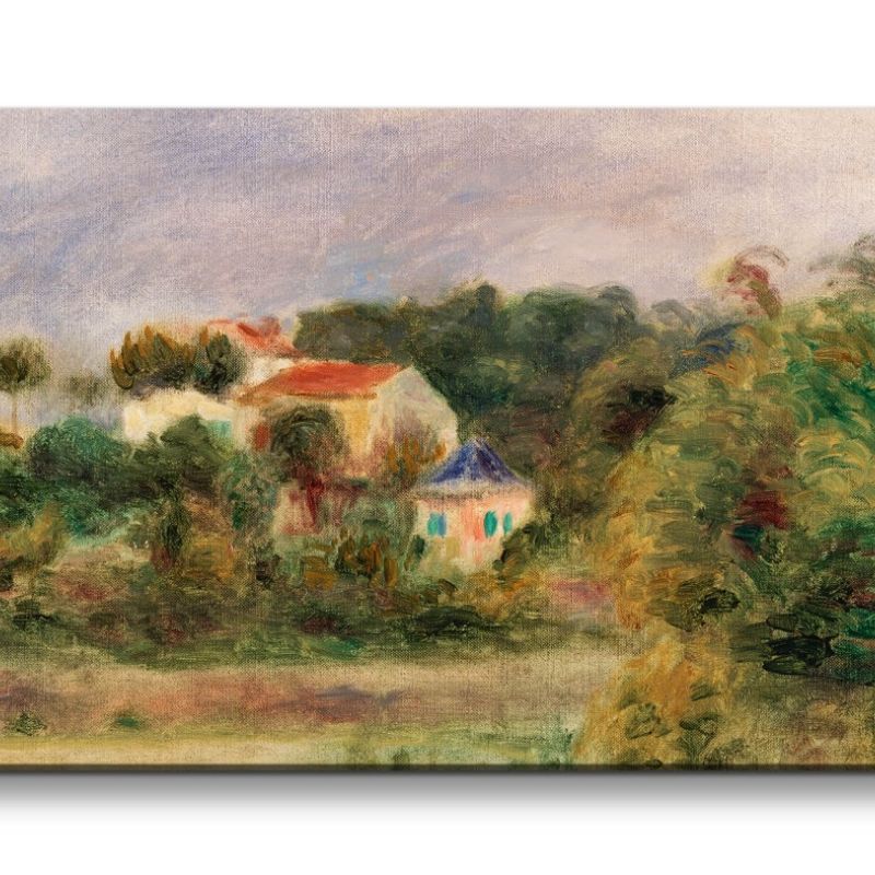 Remaster 120x60cm Pierre-Auguste Renoir weltberühmtes Wandbild Impressionismus Houses in a Park