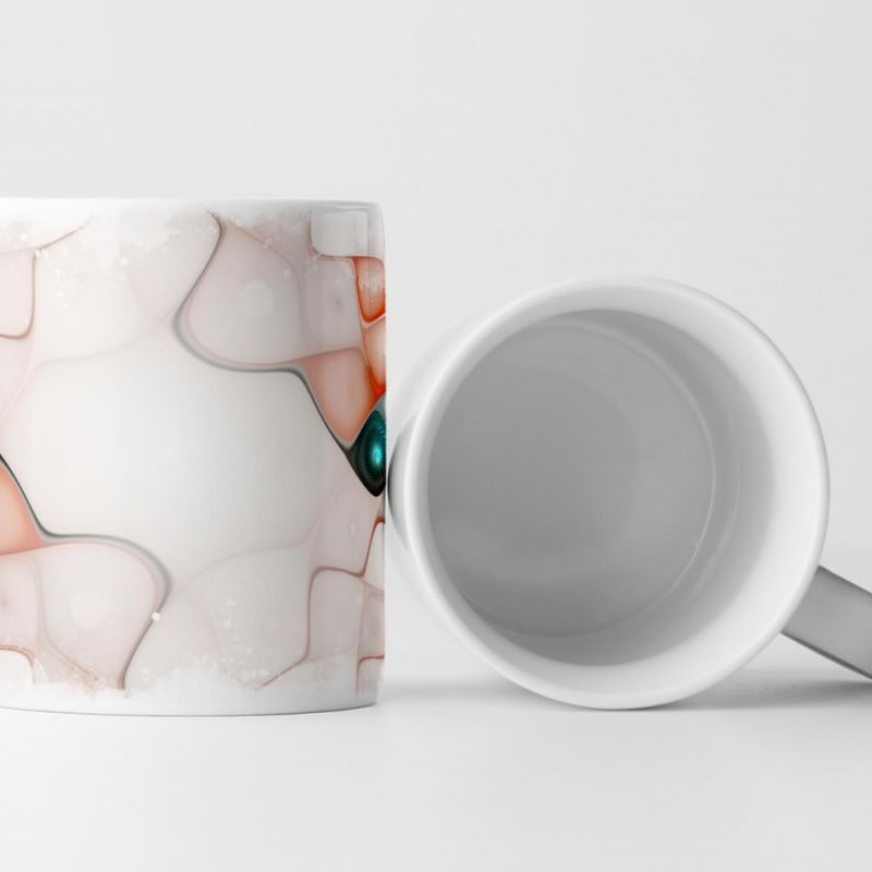 Tasse Geschenk Digitale Grafik – Blaue Schlangenaugen