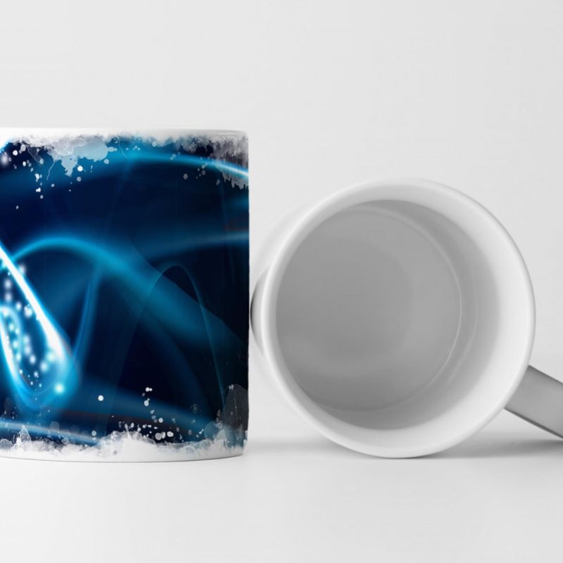 Tasse Geschenk Digitale Grafik – Lichtbahnen in der Dunkelheit