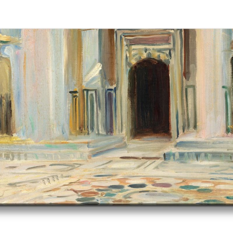 Remaster 120x60cm John Singer berühmtes Gemälde zeitlose Kunst Venedig historisches Gebäude