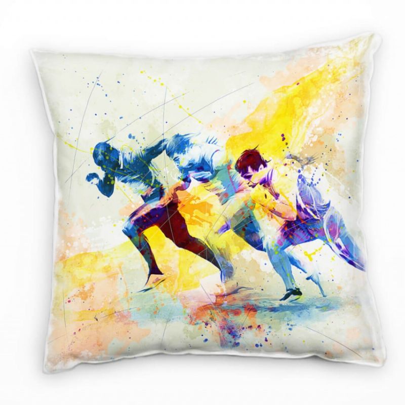 Running VII Deko Kissen Bezug 40x40cm für Couch Sofa Lounge Zierkissen