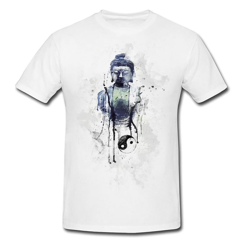 Buddha Herren T- Shirt , Stylisch aus Paul Sinus Aquarell Color