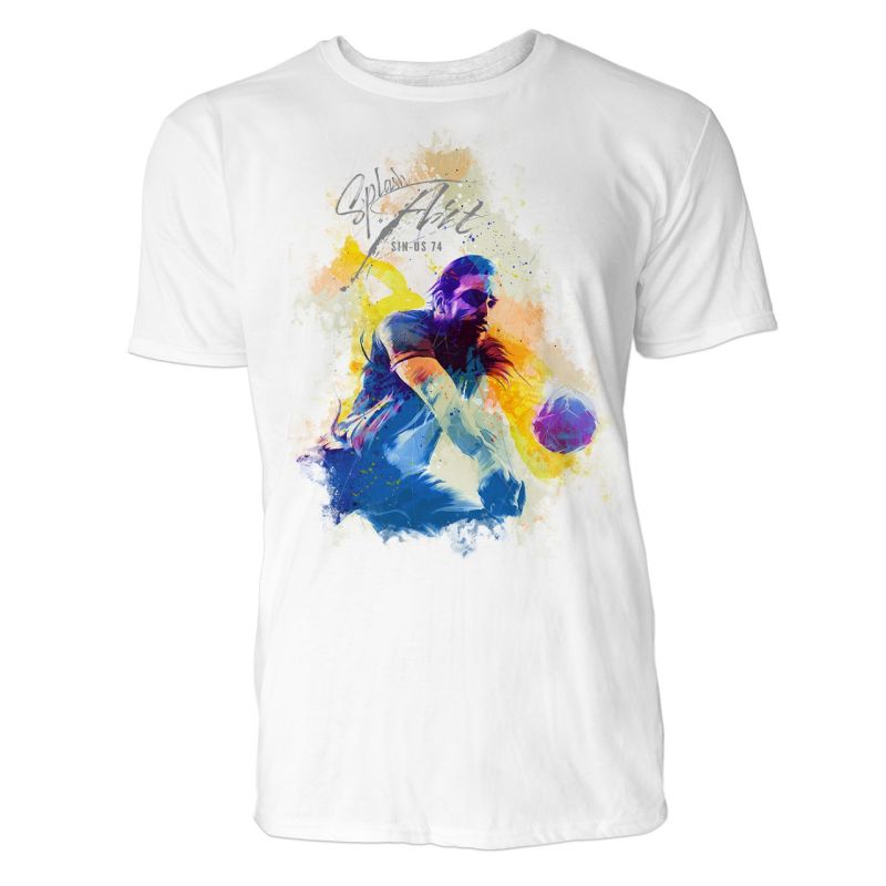 Volleyballer  Sinus Art ® T-Shirt Crewneck Tee with Frontartwork