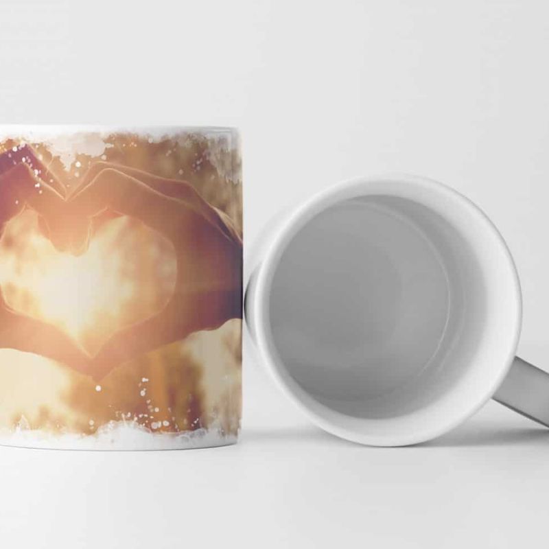 Tasse Geschenk Künstlerische Fotografie – Hände in Herzform