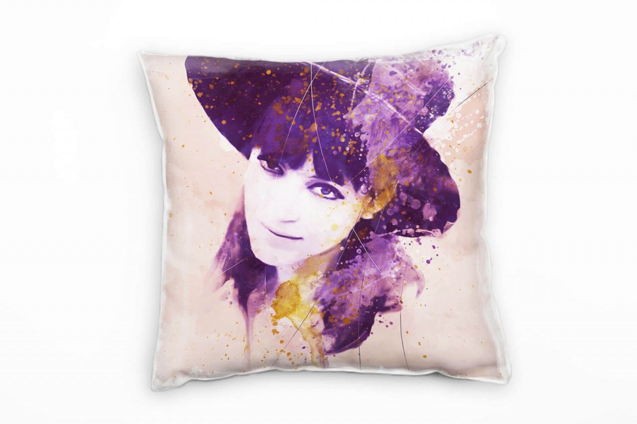 Anna Karina II Deko Kissen Bezug 40x40cm für Couch Sofa Lounge Zierkissen