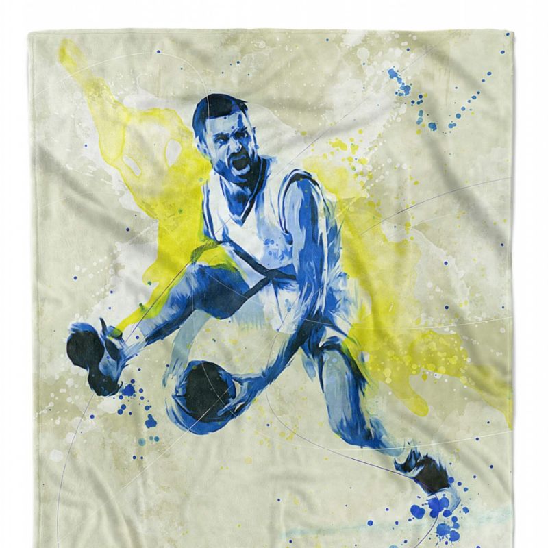 SplashArt Sport Handtuch Strandhandtuch Saunatuch Kuscheldecke Kunstvoll Basketball III S