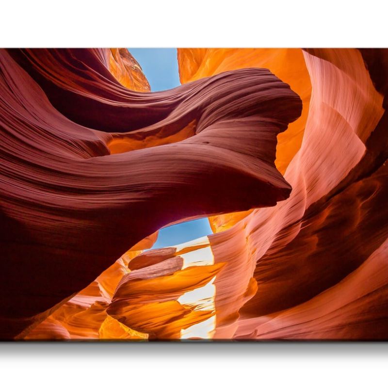 Leinwandbild 120x60cm Antelope Canyon Rote Felsen Höhle schöne Formen