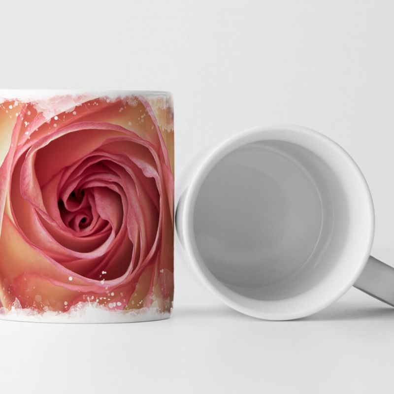 Tasse Geschenk Naturfotografie – Cremefarbene Rose