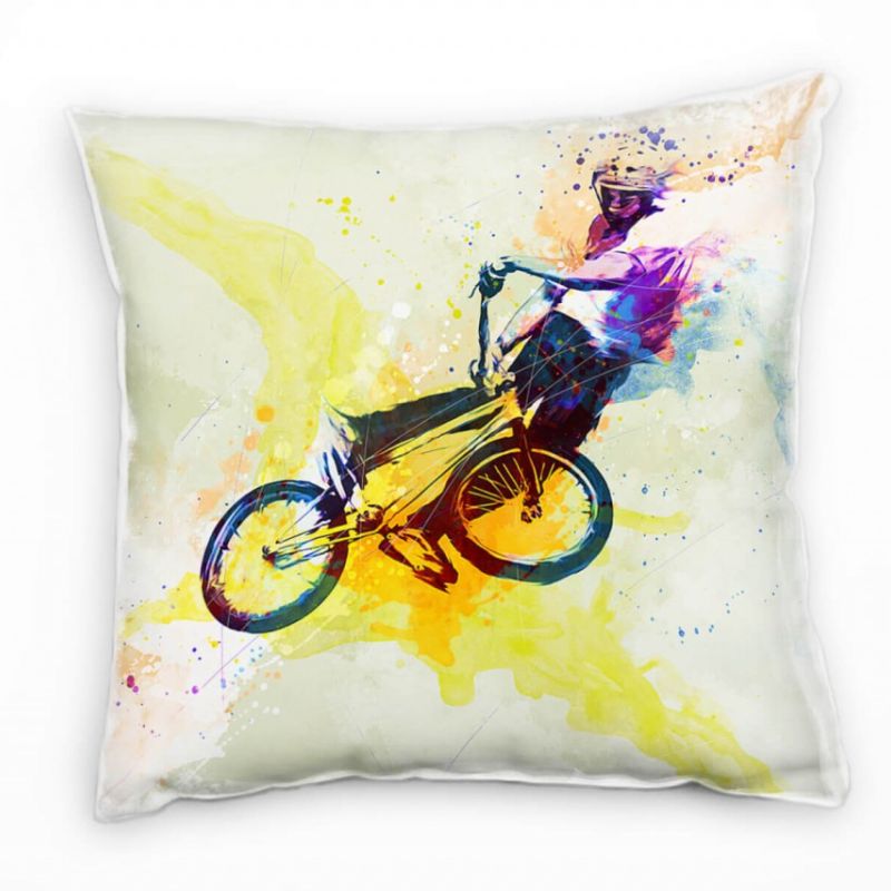 BMX II Deko Kissen Bezug 40x40cm für Couch Sofa Lounge Zierkissen