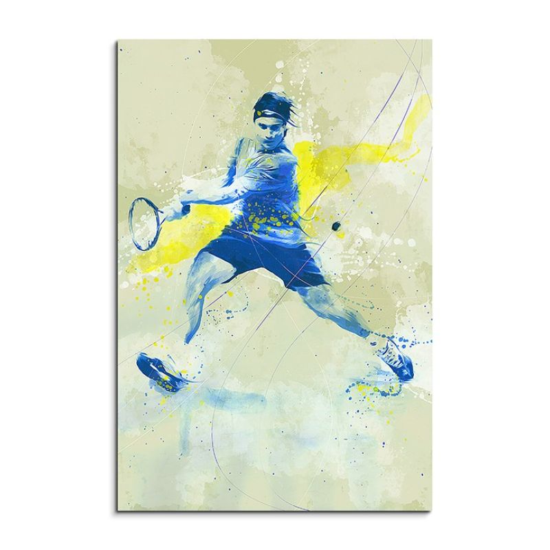 Tennis II 90x60cm SPORTBILDER Paul Sinus Art Splash Art Wandbild Aquarell Art