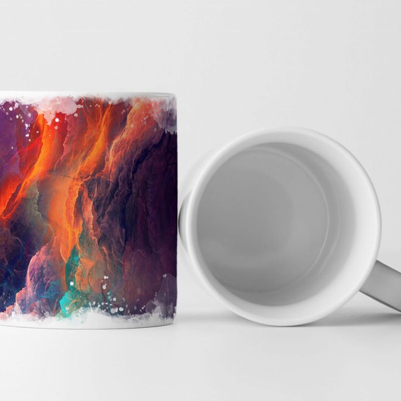 Tasse Geschenk Illustration – Bunte Wolken im Licht