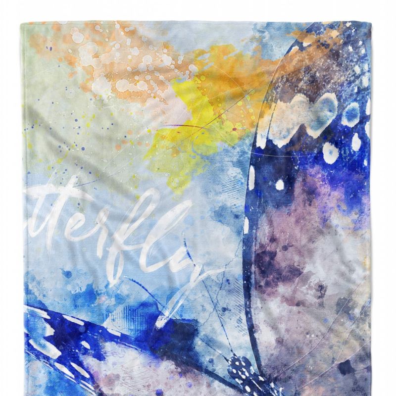 Handtuch Strandhandtuch Saunatuch Kuscheldecke SplashArt Tier Serie Kunstvoll Butterfly I