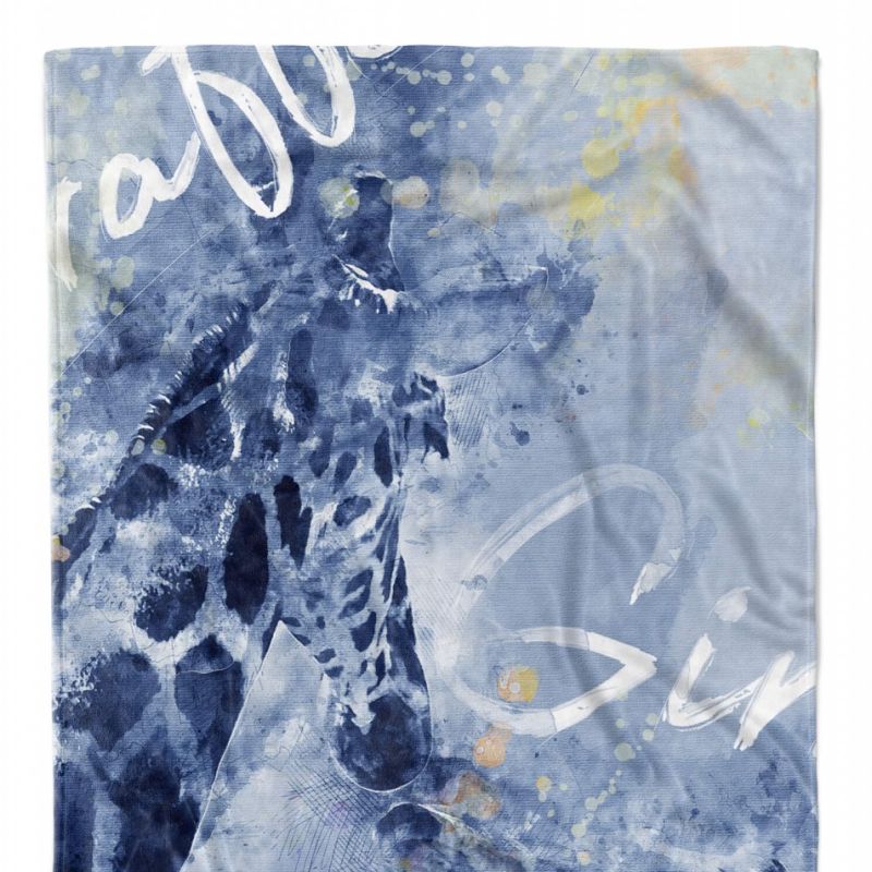 Handtuch Strandhandtuch Saunatuch Kuscheldecke SplashArt Tier Serie Kunstvoll Giraffen Mo