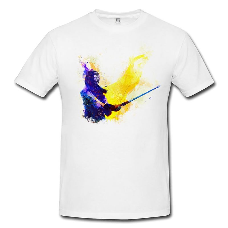 Kendo III  Herren und Damen T-Shirt Sport Motiv aus Paul Sinus Aquarell