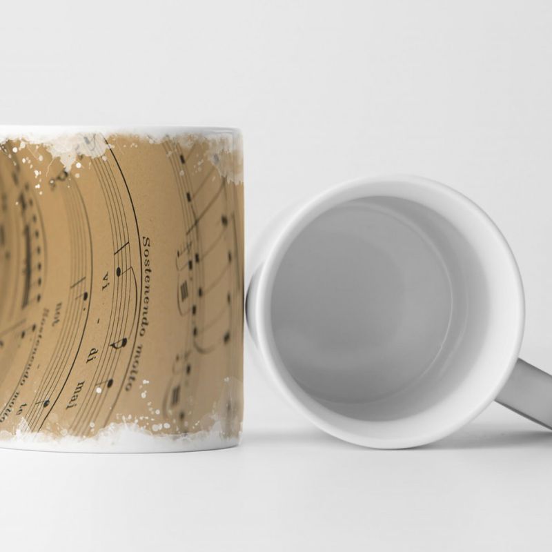 Tasse Geschenk Musiknoten gerollt