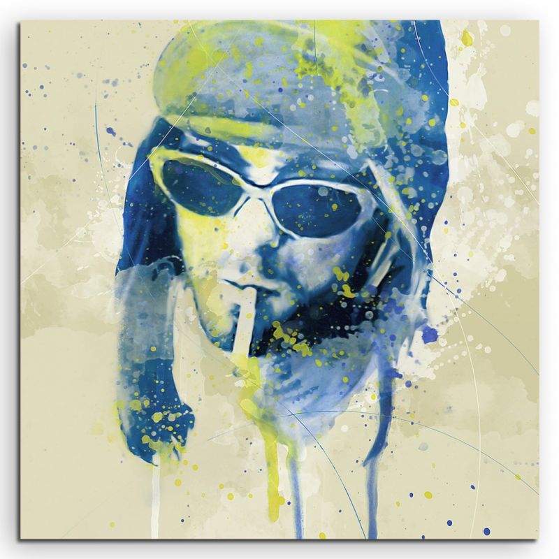 Kurt Cobain I Aqua 60x60cm Wandbild Aquarell Art