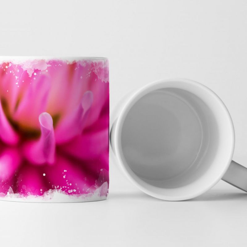 Tasse Geschenk Naturfotografie – pinke Blume