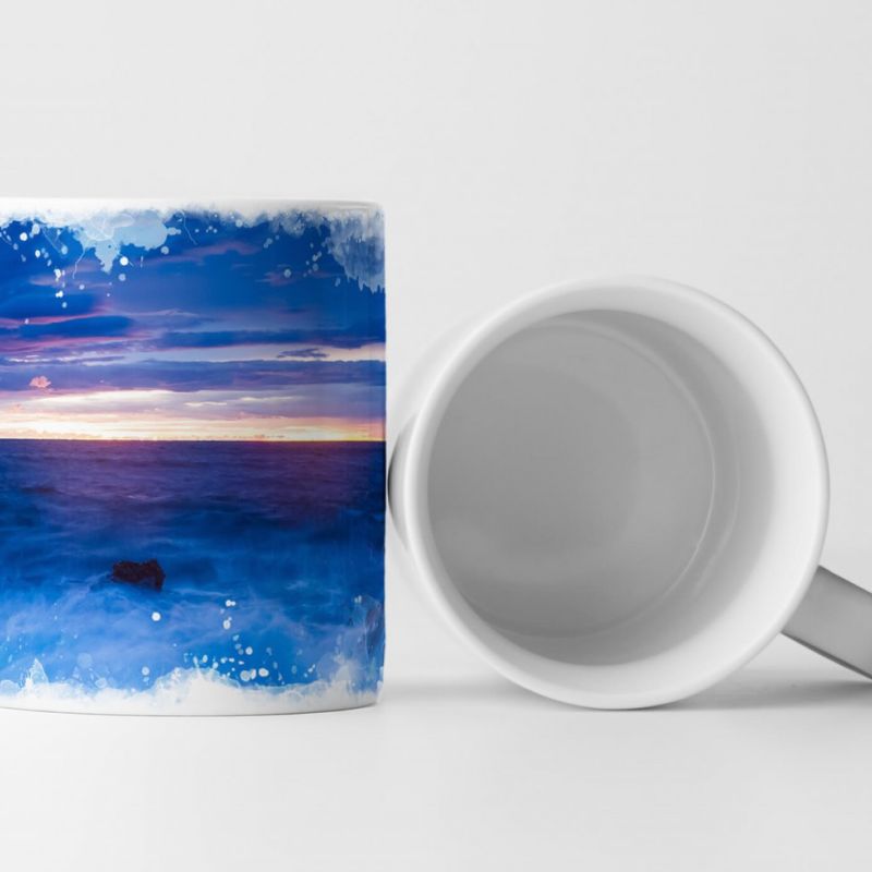 Tasse Geschenk Naturfotografie – Seeblick mit Wolken