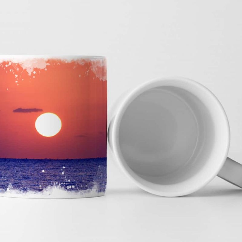 Tasse Geschenk Aufgehende Sonne über dem Ozean