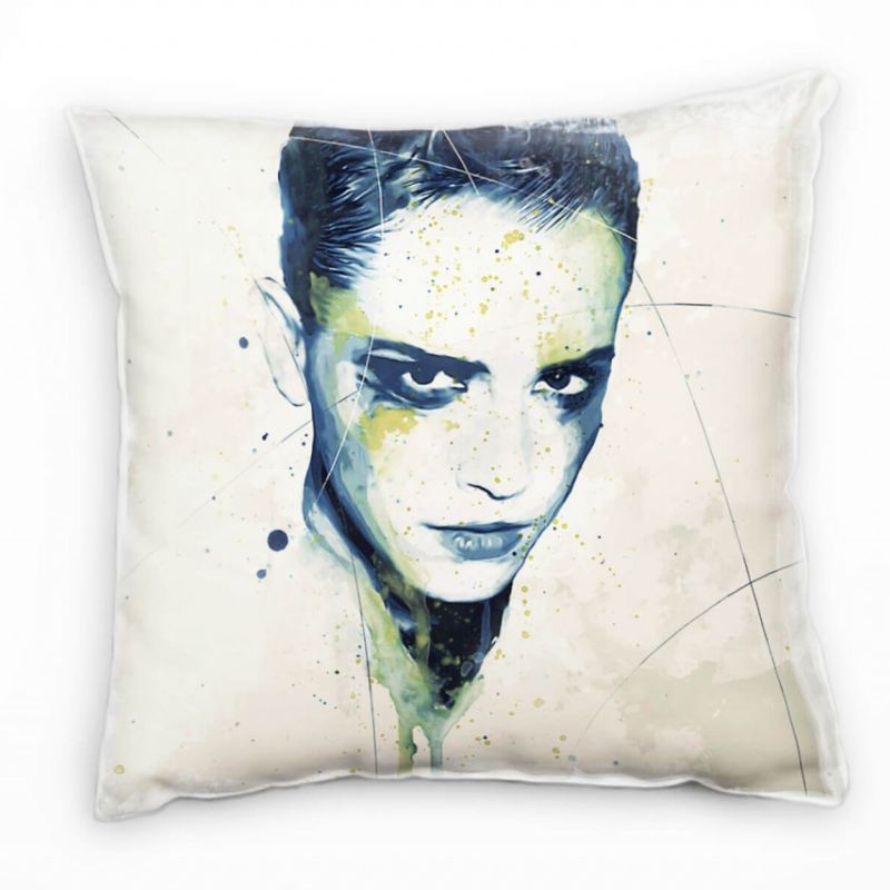 Emma Watson Deko Kissen Bezug 40x40cm für Couch Sofa Lounge Zierkissen