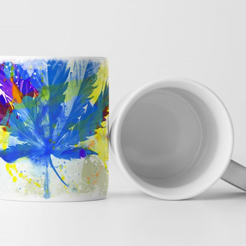 Hanfblatt Tasse als Geschenk,  Design Sinus Art