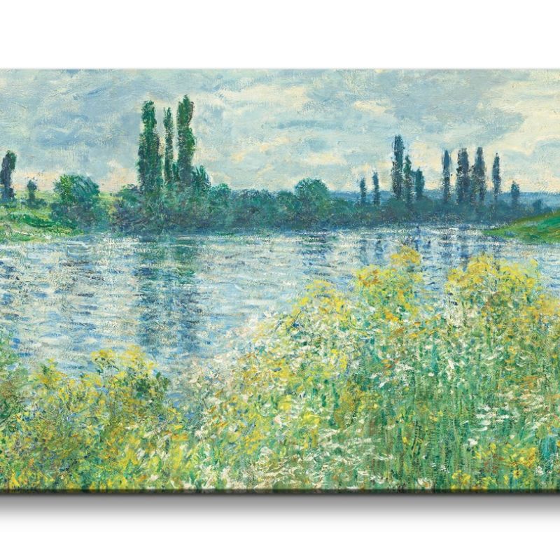 Remaster 120x60cm Claude Monet Impressionismus weltberühmtes Wandbild Banks of the Seine