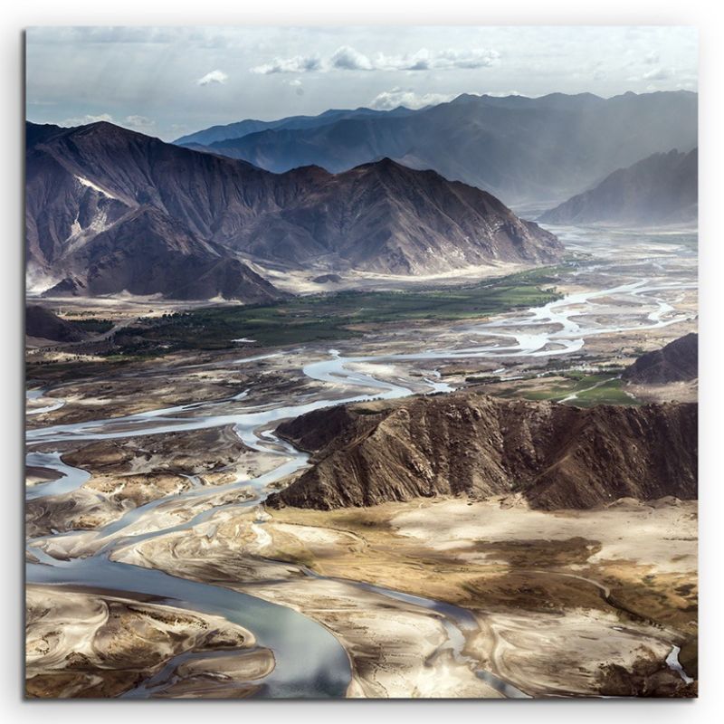 Landschaftsfotografie – Tibetische Berglandschaft auf Leinwand