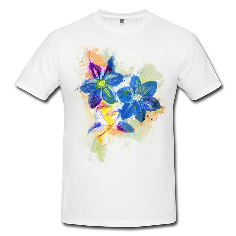 Blume V Herren T- Shirt , Stylisch aus Paul Sinus Aquarell Color