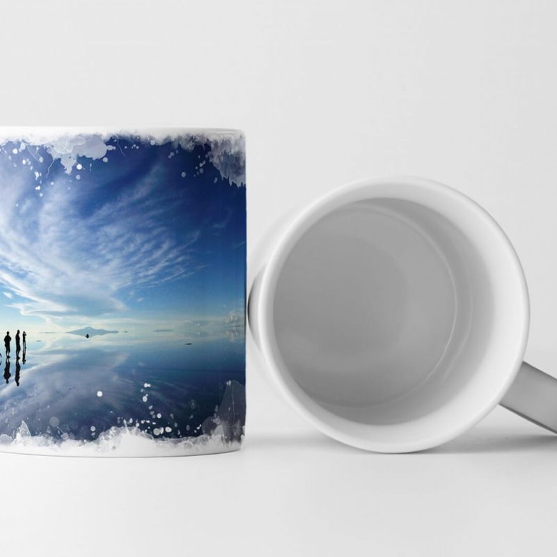 Tasse Geschenk Landschaftsfotografie – Spiegelnde Wolkenlandschaft in Uyuni Bolivien