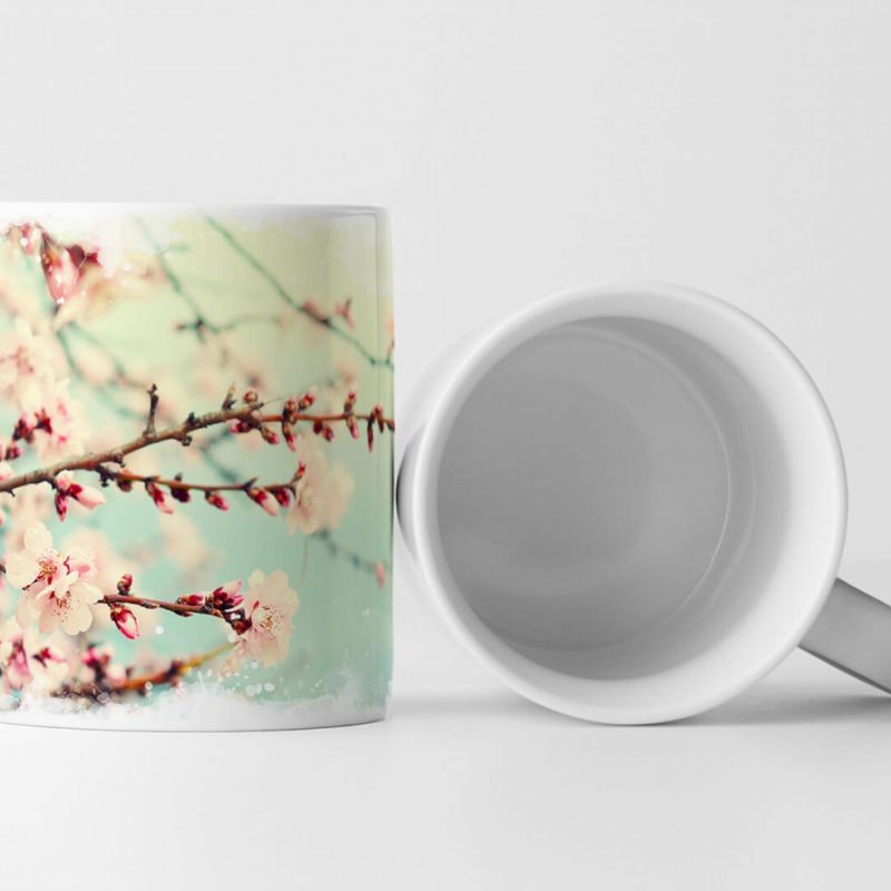 Tasse Geschenk  Naturfotografie – rosafarbene Frühlingsblüten