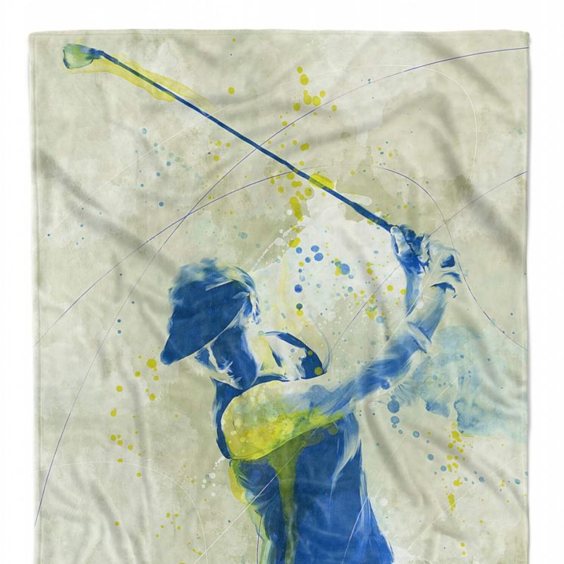 SplashArt Sport Handtuch Strandhandtuch Saunatuch Kuscheldecke Kunstvoll Golf II Sporthan