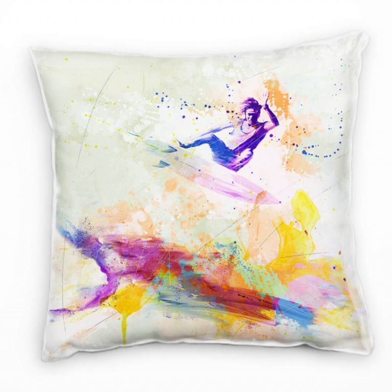 Surfer II Deko Kissen Bezug 40x40cm für Couch Sofa Lounge Zierkissen