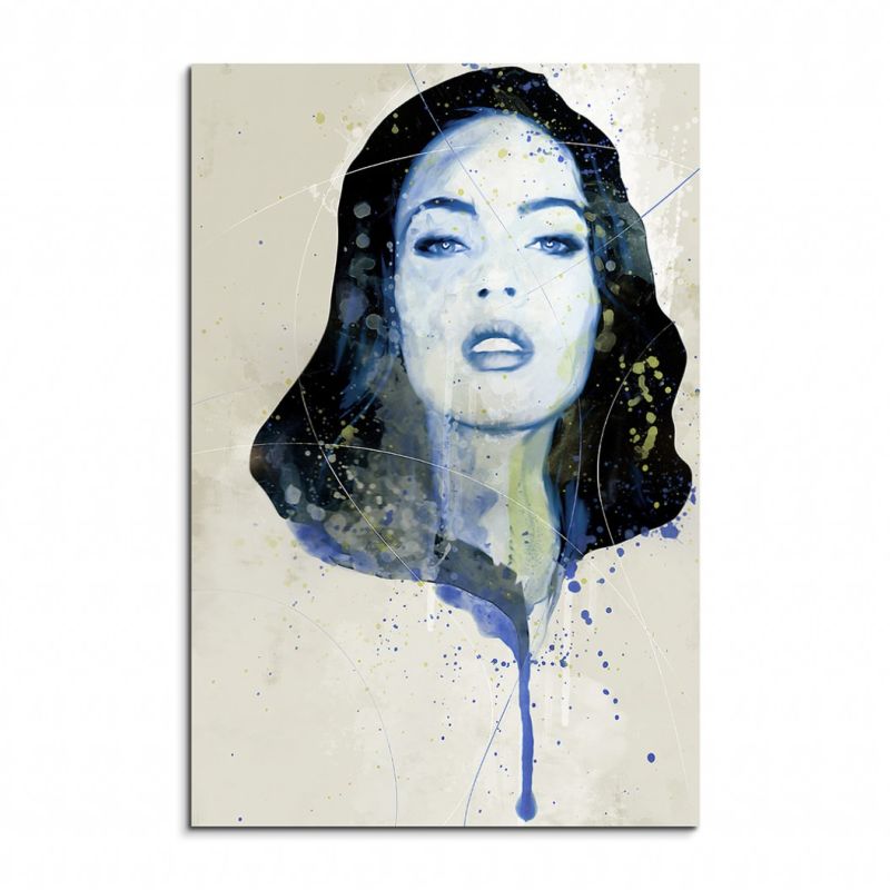 Megan Fox III Aqua 90x60cm Wandbild Aquarell Art