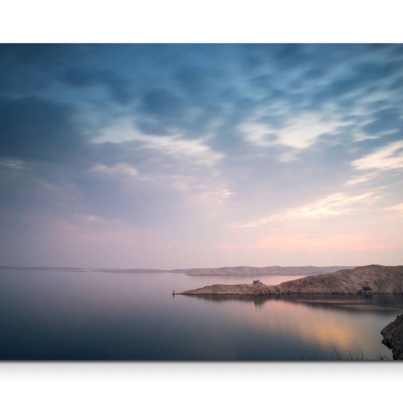 Küste am Meer bei Sonnenaufgang – Leinwandbild