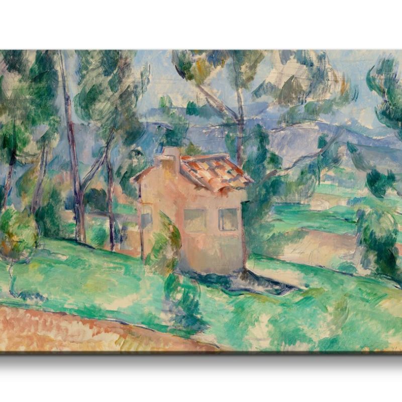 Remaster 120x60cm Paul Cézanne weltberühmtes Wandbild Hunting Cabin in Provence