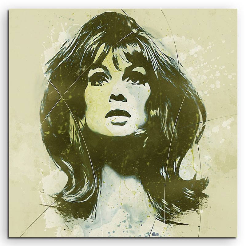 Jean Shrimpton Aqua 60x60cm Aqua Art Wandbild