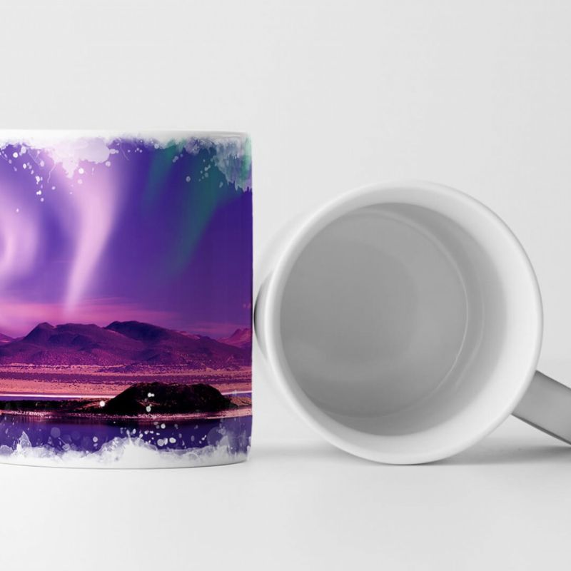 Tasse Geschenk Landschaftsfotografie –  Magische Nordlichter