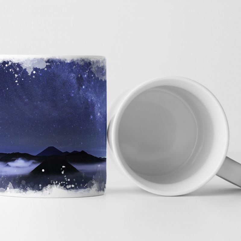 Tasse Geschenk Landschaftsfotografie – Milchstraße Bromo Nationalpark Indonesien