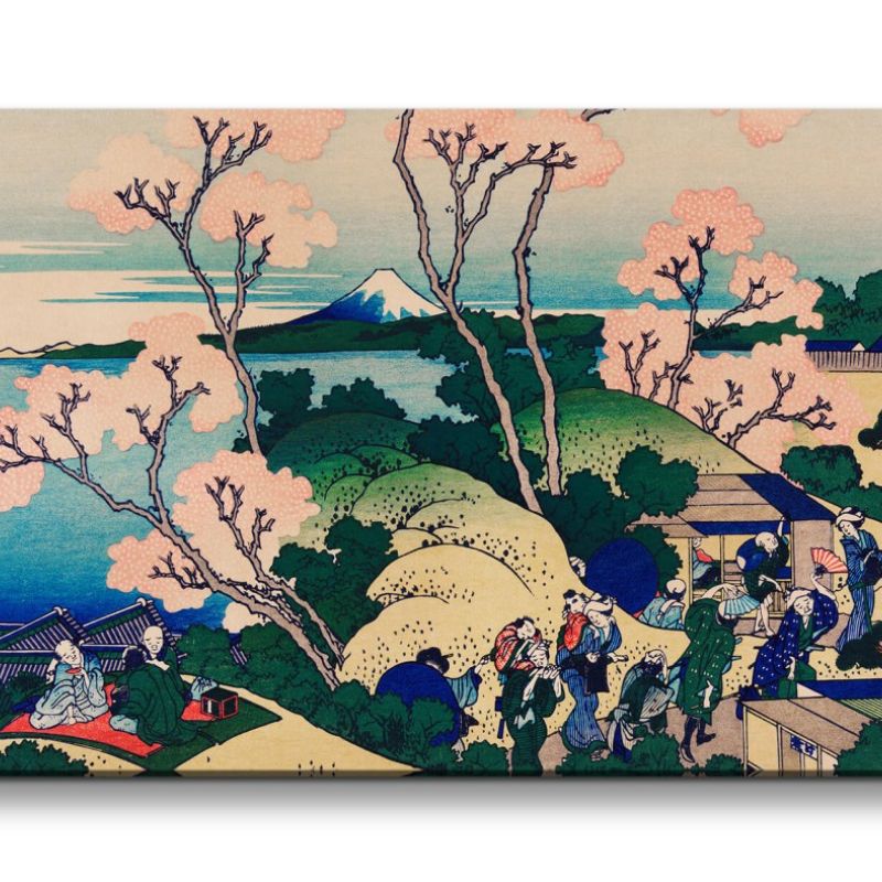 Remaster 120x60cm Katsushika Hokusai Goten-Yama Hill traditionelle japanische Kunst Japan