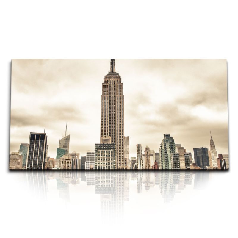 Kunstdruck Bilder 120x60cm Empire State Building New York Wolkenkratzer Manhattan