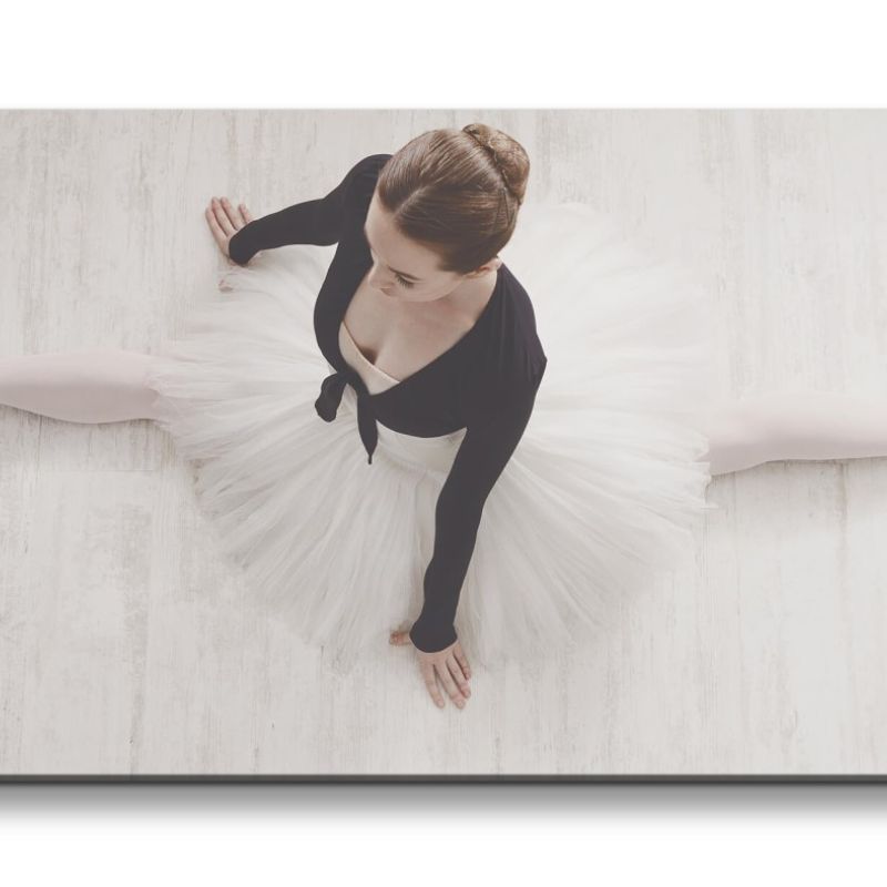 Leinwandbild 120x60cm Ballerina junge Frau Elegant Kunstvoll Spagat Klassik