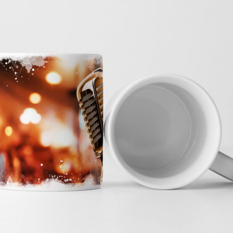 Tasse Geschenk Retromikrofon