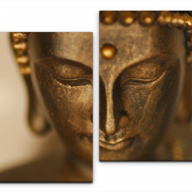 Kopf einer Buddhastatue Wandbild in verschiedenen Größen