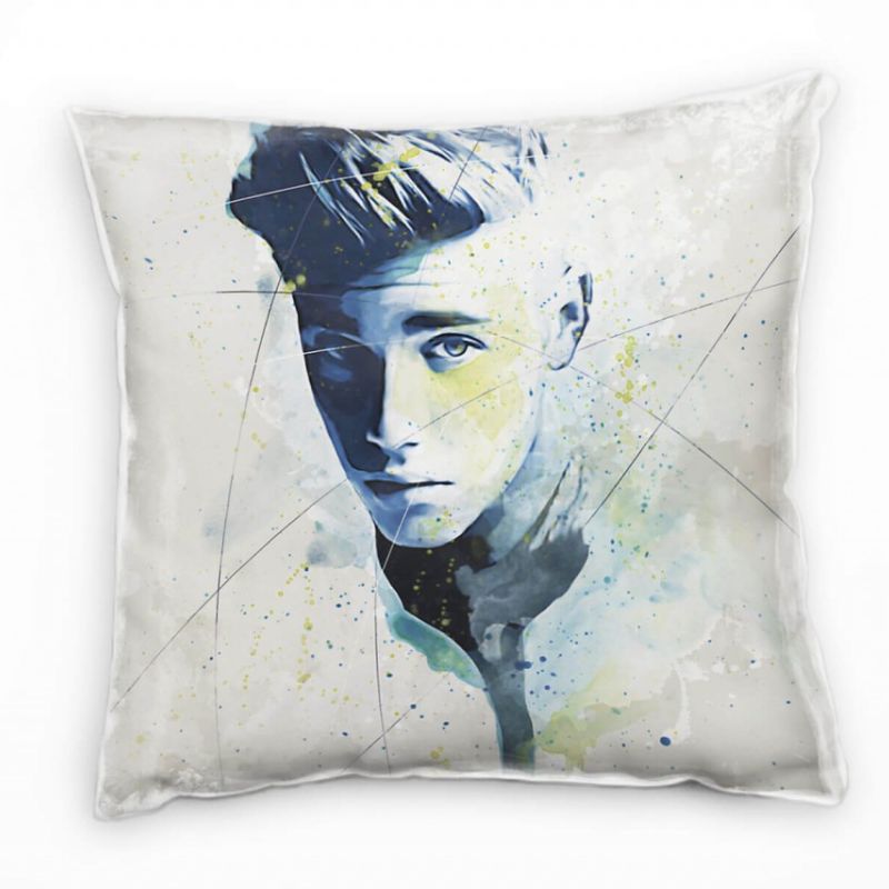 Justin Bieber Deko Kissen Bezug 40x40cm für Couch Sofa Lounge Zierkissen