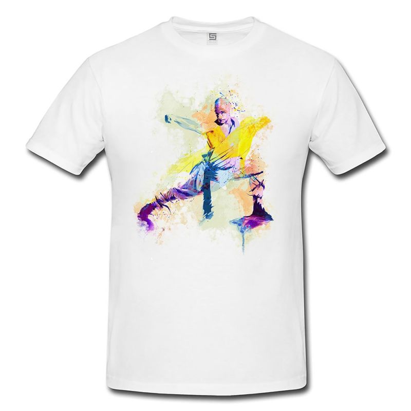 Kung Fu I  Herren und Damen T-Shirt Sport Motiv aus Paul Sinus Aquarell