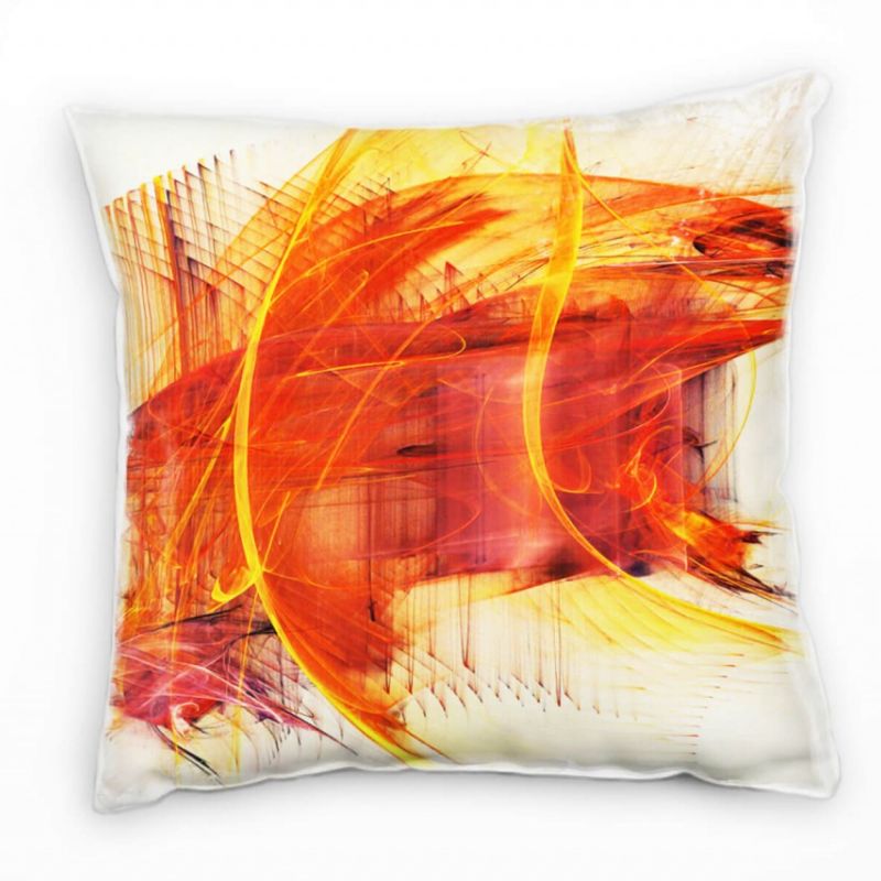 Couch Sofa Lounge Zierkissen in 40x40cm Leuchtrot Leuchtgelb Elfenbein Weinrot Hellrotorange