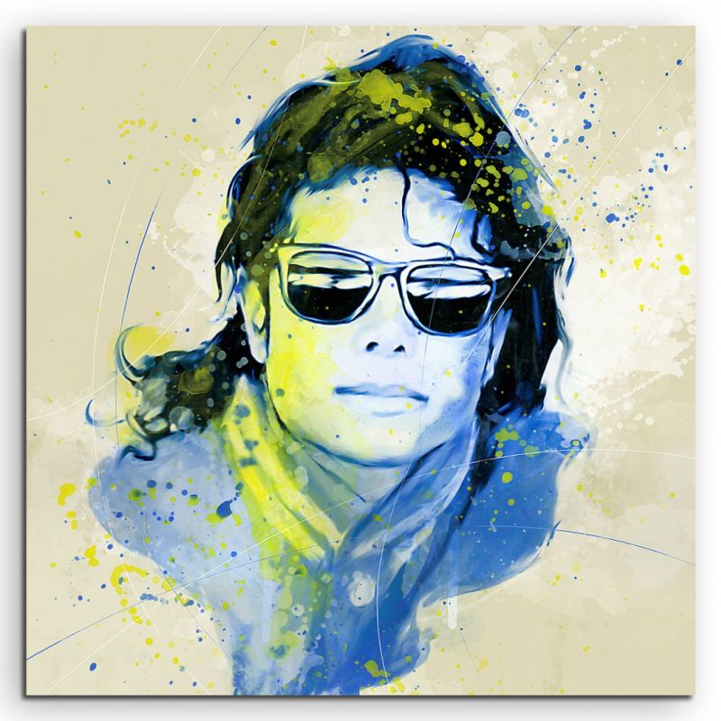 Michael Jackson II Aqua 60x60cm Wandbild Aquarell Art