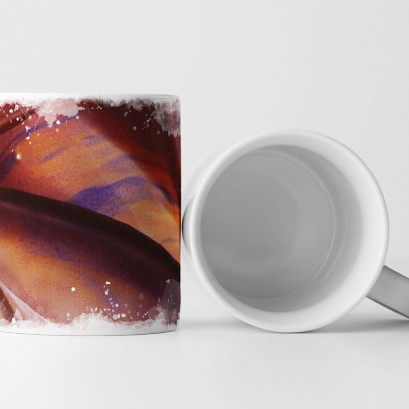 Tasse Geschenk Bild – Abstrakte braune Laubblätter